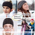 4 Pieces Women Winter Warm Headband Fleece Lined Thick Cable Knitted Ear Warmer Classic Colors at Women’s Clothing store