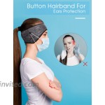 4 Pieces Yoga Button Headbands Ear Warmer Ear Muff Elastic Head Wraps for Men Women Outdoor Activity at Women’s Clothing store