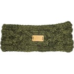 Aran Traditions Aran Cable Knit Headband Dark Green at Women’s Clothing store