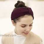 Chalier 4 Pack Winter Headbands for Women Knitted Ear Warmer Headband Crochet Bow Twist Head Wraps05 Multicolor