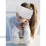 Cooraby Knitted Hairband Crochet Twist Ear Warmer Winter Braided Head Wraps for Women Girls Color I at Women’s Clothing store