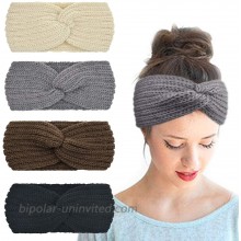DRESHOW Chunky Headbands for Women Crochet Turban Knitted Ear Warmer at  Women’s Clothing store