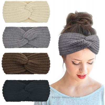 DRESHOW Chunky Headbands for Women Crochet Turban Knitted Ear Warmer at  Women’s Clothing store