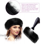 Faux Fur Headband Hand Muff Set Furry Head Wrap Wrist Hand Warmer for Women Girls Winter Keeping Warm Black at Women’s Clothing store