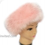 FHQHTH Faux Fur Headband with Elastic for Women Fuzzy Winter Earwarmer Ski Cold Earmuff [Pink] at Women’s Clothing store