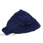 Handmade Crochet Flower Headwrap Knit Headband Women Warmer Ear Wool Wide Turban Hairband Bandage