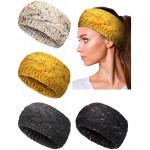 Knit Crochet Headband Winter Warm Head Wrap Ear Warmers Headband for Women Girls Style Set 5 4 Pieces