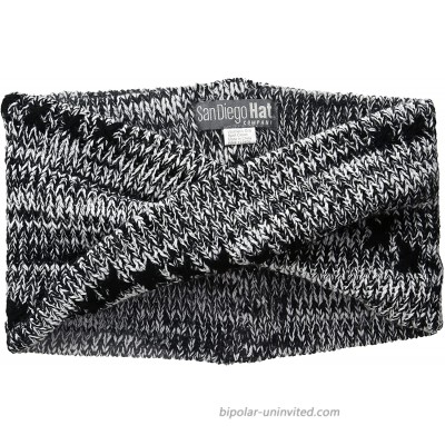 San Diego Hat Company Women's Oversized Twist Knit Headband with Stitch Detail black One Size at  Women’s Clothing store