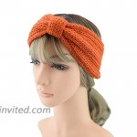 Sankuwen 6 Pack Knit Crochet Turban Headband For Lady Women Crochet Bow Wide Stretch Solid Hairband