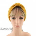 Sankuwen 6 Pack Knit Crochet Turban Headband For Lady Women Crochet Bow Wide Stretch Solid Hairband