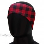 Shimmer Anna Shine Ear Warmer Thermal Headband Red and Black Buffalo Plaid