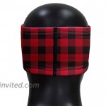 Shimmer Anna Shine Ear Warmer Thermal Headband Red and Black Buffalo Plaid