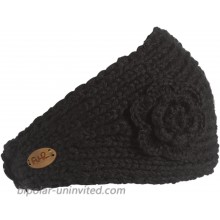 Turtle Fur Lifestyle - Women's Toaster Fleece Lined Hand Knit Headband Black One Size