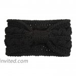Womens Knitted Headband - Soft Crochet Bow Twist Hair Band Turban Headwrap Winter Ear Warmer 4ColorPackL